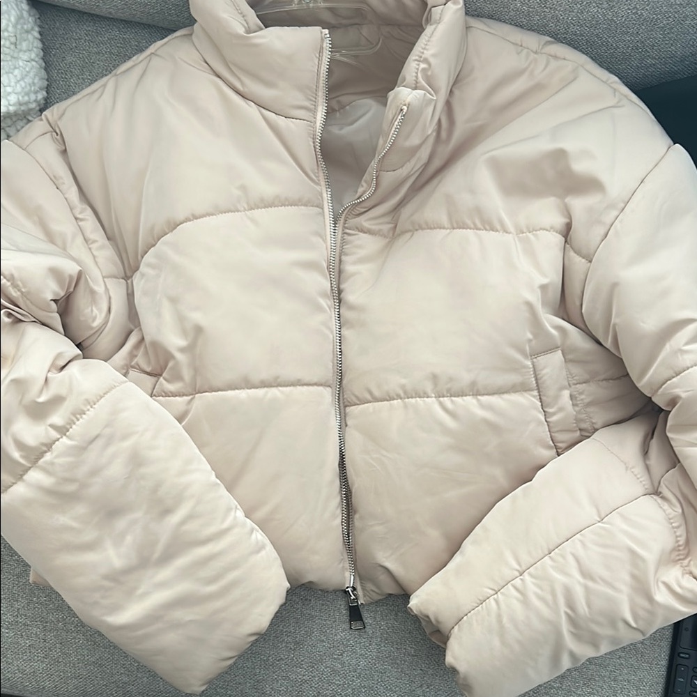 Women's Cream Puffer Jacket